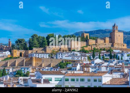 Forteresse Alcazaba dans la ville espagnole d'Antequera Banque D'Images