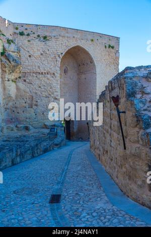 Porte menant à la Fortaleza de la Mota à Alcala la Real ville en Espagne Banque D'Images