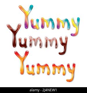 Ensemble de bonbons doux isolés sur fond blanc.Illustration vectorielle. Illustration de Vecteur