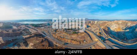 Open PIT à Minas de Riotinto en Espagne Banque D'Images