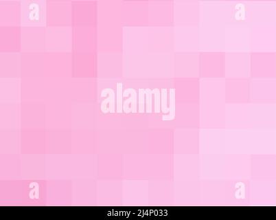 Fond rose. Texture de carrés roses doux. Motif artistique abstrait de pixels carrés. Un support de mosaïque carrés violet clair, espace pour votre Illustration de Vecteur