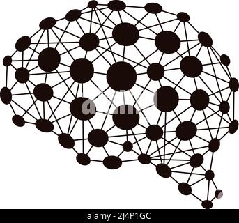 Concept de l'intelligence artificielle, neurone et puce, illustration vectorielle Illustration de Vecteur