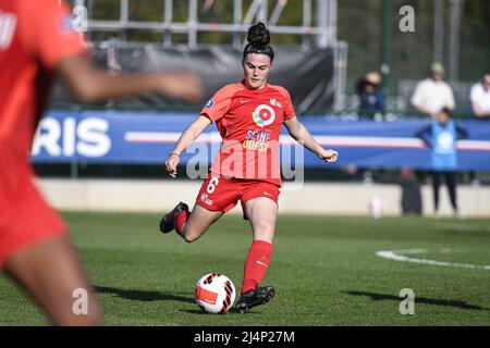 Agathe Donnary de GPSO 92 Issy lors du championnat féminin de France D1 Arkema football match entre Paris Saint-Germain (PSG) et GPSO 92 Issy le 16 avril 2022 au stade Georges Lefevre à Saint-Germain-en-Laye, France - photo: Victor Joly/DPPI/LiveMedia Banque D'Images