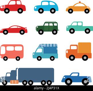 Jeu d'icônes de voiture, illustration vectorielle Illustration de Vecteur