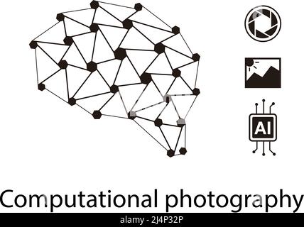 concept du cerveau humain et de l'intelligence artificielle, photographie informatique Illustration de Vecteur