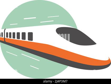 Bullet train grande vitesse qui sort, une télévision moderne design, illustration vectorielle Illustration de Vecteur