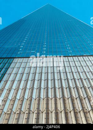 Façade d'un World Trade Center à New York photo d'en-dessous. Banque D'Images