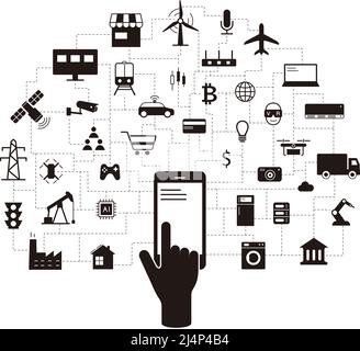 L'intelligence artificielle relie l'avenir, illustration vectorielle Illustration de Vecteur