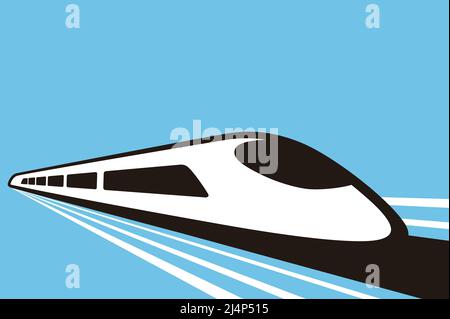 Bullet train grande vitesse qui sort, une télévision moderne design, illustration vectorielle Illustration de Vecteur