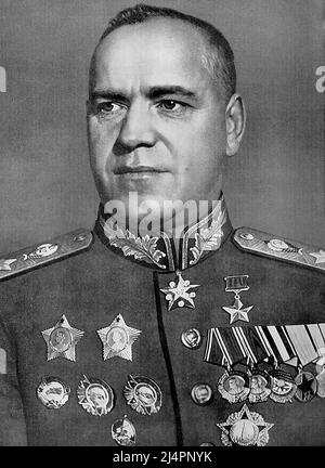 L'un des WW2 commandants les plus formidables, Georgy Zhukov, de l'Armée rouge Banque D'Images