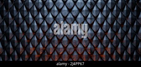 Texture à l'échelle du dragon. Arrière-plan abstrait sombre. 3d illustration. Banque D'Images