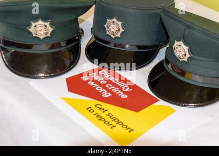 Lurgan, Irlande du Nord. 19/10/2018 Leonard Cheshire Disability - tenir une séance d'éducation pendant la Semaine de sensibilisation aux crimes haineux. Banque D'Images