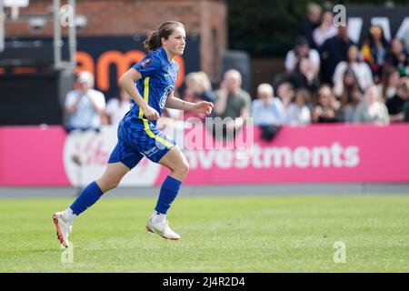 Londres, Royaume-Uni. 17th avril 2022. Jessie Fleming (17 Chelsea) se substitue à la demi-finale de la coupe Vitality Womens FA Cup entre Arsenal et Chelsea à Meadow Park à Londres, en Angleterre. Liam Asman/SPP crédit: SPP Sport presse photo. /Alamy Live News Banque D'Images