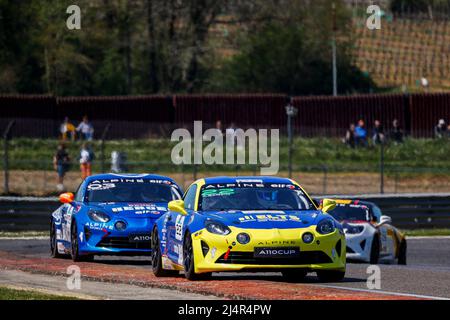 22 GARCIN Alexis (fra), Herrero Racing, Alpine A110 CUP, action lors de la ronde 1st de l'Alpine Europa Cup 2022, du 16 au 19 avril 2022 sur le circuit Paul Armagnac, à Nogaro, France, France - photo Julien Delfosse / DPPI Banque D'Images