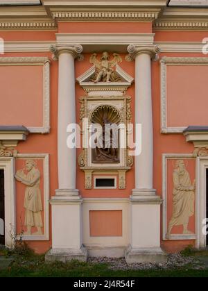 Statue d'Aaron, maison de Loreto, Gołąb près de Puławy, Pologne Banque D'Images