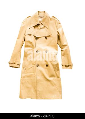 Manteau en cuir beige pour hommes. Banque D'Images