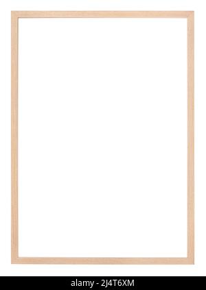 chemin de cadre en bois isolé sur blanc Banque D'Images