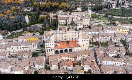 Palazzo Ducale, Palais du Duc, Gubbio, Gubbio, province de Pérouse, Italie Banque D'Images