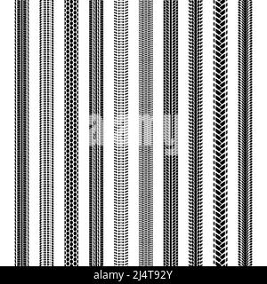 Le pneu suit les lignes silhouettes des coins ronds Illustration de Vecteur