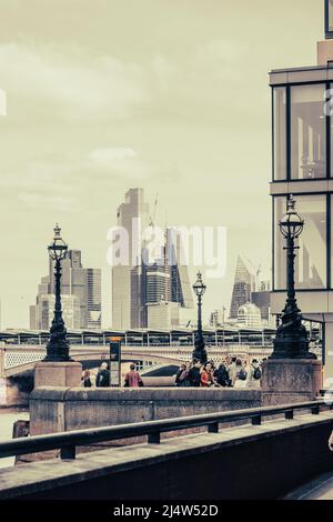 Londres autour de Southbank et West End Banque D'Images
