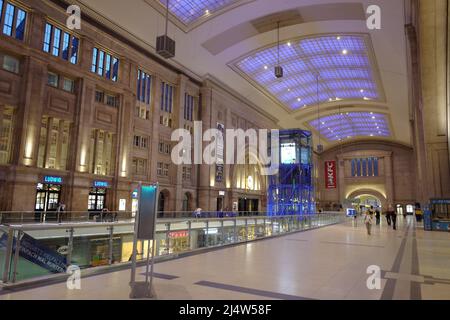 Hall principal de la gare centrale de Leipzig Banque D'Images