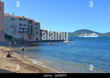 Petite plage de la Ponche à St Tropez Banque D'Images