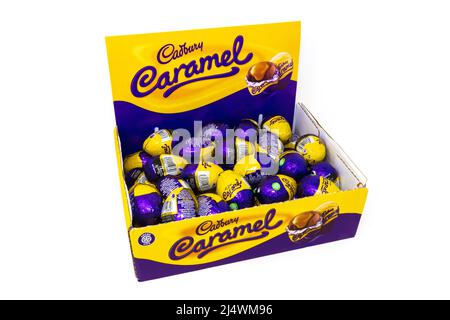 Œufs de caramel de Cadbury Banque D'Images