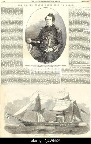 Illustrated London News, 7 mai 1853. Il rapporte l'expédition du commodore américain Matthew C. Perry au Japon. Collecte privée de l'emplacement Banque D'Images