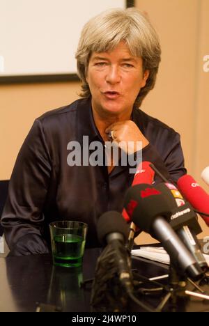 Vienne, Autriche. 26 juillet 2008. Conférence de presse avec Heide Schmidt, candidat principal du LIF (Forum libéral) Banque D'Images