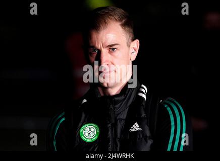 Photo du dossier datée du 02-12-2021 du gardien de but celtique Joe Hart, qui a tourné son attention vers Cinch Premiership Glory à la suite de la demi-finale de la coupe écossaise du Celtic aux Rangers. Date de la photo: Jeudi 2 décembre 2021. Date de publication : lundi 18 avril 2022. Banque D'Images