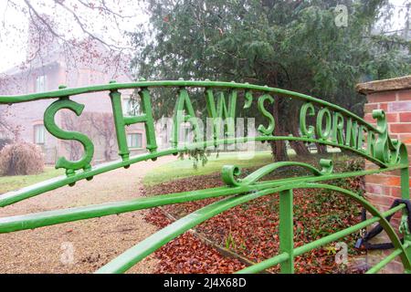 L'entrée de Shaw's Corner, qui était la résidence principale du célèbre dramaturge irlandais George Bernard Shaw Banque D'Images