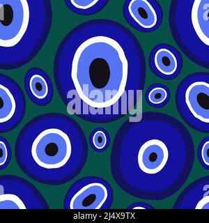 Été sans couture magie mal oeil motif pour les tissus et l'emballage et les cadeaux, cartes et linge et papier d'emballage Banque D'Images