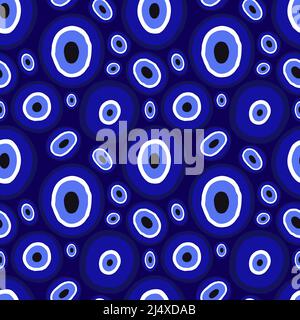 Été sans couture magie mal oeil motif pour les tissus et l'emballage et les cadeaux, cartes et linge et papier d'emballage Banque D'Images