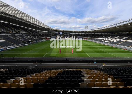 Une vue générale du MKM Stadium, la maison du Hull FC avant leur match de Betfred Super League contre Warrington Wolves Banque D'Images