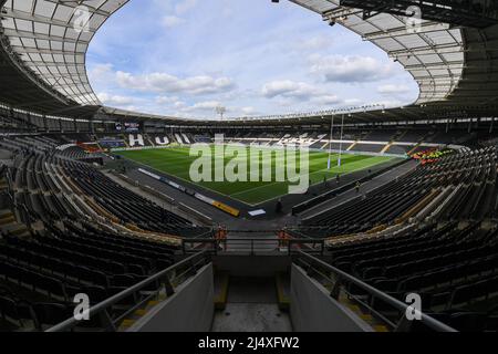 Une vue générale du MKM Stadium, la maison du Hull FC avant leur match de Betfred Super League contre Warrington Wolves Banque D'Images