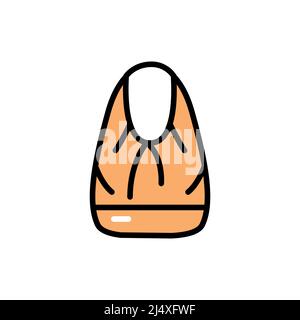Icône de couleur de la gamme de sacs Hobo. Elément vectoriel isolé. Pictogramme de contour pour la page Web, l'application mobile, la promotion Illustration de Vecteur