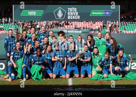 NIJMEGEN - Femme Ajax Regina van Eijk, Liza van der MOST ou Ajax femmes, Stefanie van der Gragt ou Ajax femmes, Lisa Doorn ou Ajax femmes, Romee Leuchter ou Ajax femmes, Sherida Spitse ou Ajax femmes, Nadine Noordam ou Ajax femmes, Chasity Grant of Ajax femmes, Eshly Bakker ou Ajax femmes, Victoria Pelova ou Ajax femmes, Jonna van de Velde ou Ajax femmes, Ajax femmes gardien de but Lize Kop, Ajax femmes gardien de but ISA Pothof, Ajax femmes gardien de but Fiene Bussman, Marthe Munsterman of Ajax femmes, Nikita Tromp ou Ajax femmes, Kelly Zeeman ou Ajax femmes, Kelly Zeeman ou Ajax femmes, Jamie Altelaar ou Ajax WO Banque D'Images