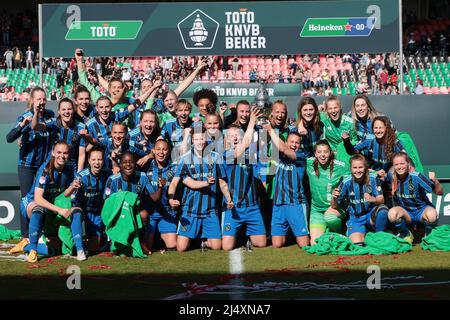 NIJMEGEN - Femme Ajax Regina van Eijk, Liza van der MOST ou Ajax femmes, Stefanie van der Gragt ou Ajax femmes, Lisa Doorn ou Ajax femmes, Romee Leuchter ou Ajax femmes, Sherida Spitse ou Ajax femmes, Nadine Noordam ou Ajax femmes, Chasity Grant of Ajax femmes, Eshly Bakker ou Ajax femmes, Victoria Pelova ou Ajax femmes, Jonna van de Velde ou Ajax femmes, Ajax femmes gardien de but Lize Kop, Ajax femmes gardien de but ISA Pothof, Ajax femmes gardien de but Fiene Bussman, Marthe Munsterman of Ajax femmes, Nikita Tromp ou Ajax femmes, Kelly Zeeman ou Ajax femmes, Kelly Zeeman ou Ajax femmes, Jamie Altelaar ou Ajax WO Banque D'Images