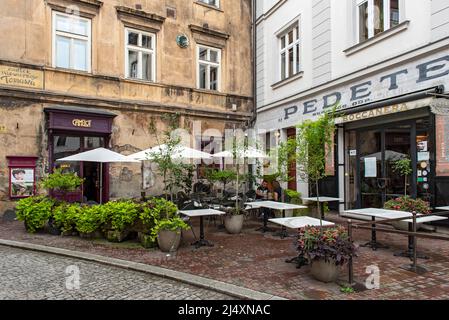 Loch Camelot café, vieille ville de Cracovie, Pologne Banque D'Images