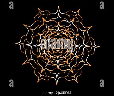 motif doré pour tout type de design. Conception pour la décoration de cosmétiques, peintures, fonds d'écran, vêtements, livres, carnets, blocs-notes, papier cadeau, etc Illustration de Vecteur