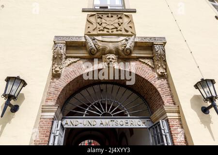 Cour régionale et de district dans le Schwanenburg, le château sur le Schlossberg Banque D'Images