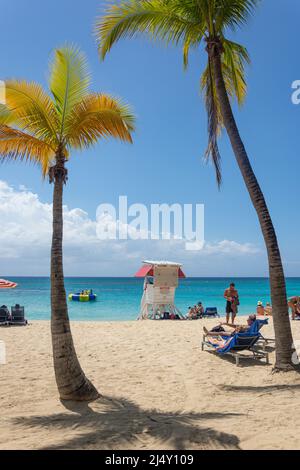 Doctor's Cave Beach, Montego Bay, paroisse St James, Jamaïque, grandes Antilles, Caraïbes Banque D'Images