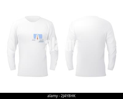 Chemise à manches longues et motif vectoriel en mesh dégradé. Couleur modifiable Illustration de Vecteur