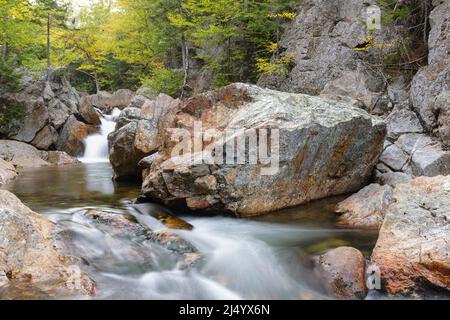 Glen Ellis Falls Viewing Area , qui est situé le long de la rivière Ellis dans la région de Pinkham Notch des White Mountains, New Hampshire. Banque D'Images