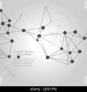 Illustration avec molécule vecteur composée. Forme organique Illustration de Vecteur