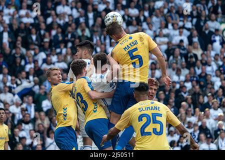 Copenhague, Danemark. 18th avril 2022. Andreas Maxso (5) de Broendby SI vu pendant le match Superliga 3F entre le FC Copenhague et Broendby SI à Parken à Copenhague. (Crédit photo : Gonzales photo/Alamy Live News Banque D'Images