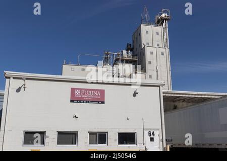 Richmond - Circa avril 2022: Purina Animal Nutrition plante. Purina Mills est l'unité d'alimentation des animaux de ferme de Land O' Lakes. Banque D'Images