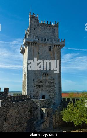 Donjon - Torre de Menagem dans le château de Beja. Alentejo, Portugal Banque D'Images