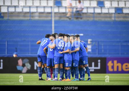 Les joueurs de BG Pathum United vus lors du match G de l'AFC Champions League 2022 entre BG Pathum United et le Melbourne City FC au Leo Stadium. (SCORE FINAL : G PATHUM UNITED 1:1 MELBOURNE CITY FC) Banque D'Images