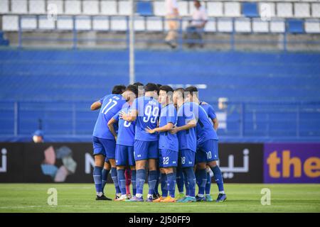 Pathumthani, Thaïlande. 15th avril 2022. Les joueurs de BG Pathum United vus lors du match G de l'AFC Champions League 2022 entre BG Pathum United et le Melbourne City FC au Leo Stadium. (Credit image: © Amphol Thongmueangluang/SOPA Images via ZUMA Press Wire) Banque D'Images